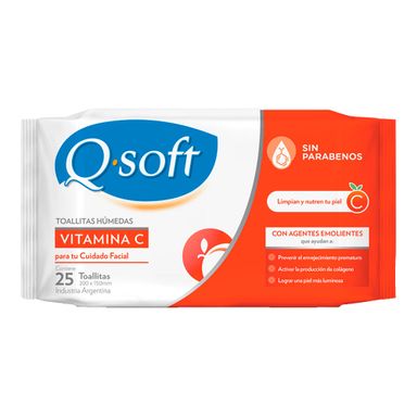 Toallitas Húmedas Q-Soft Desmaquillantes Exfoliante 25u