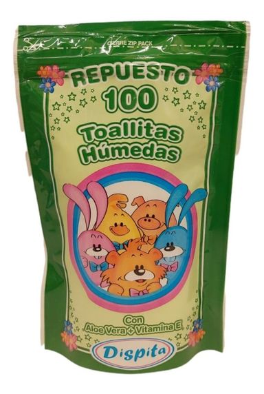 Toallitas Húmedas Repuesto Aloe Vera Y Vitamina E Dispita