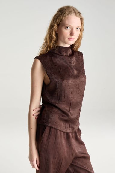 TOP SATEN CRINKLED