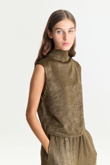 TOP SATEN CRINKLED