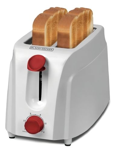 Tostadora Black And Decker Tr200 2 Rebanadas Blanca