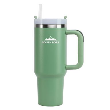 Vaso Termico Verde 1200Ml Gadnic con Manija y Sorbete