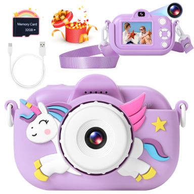 YEEHAO - Cámara digital para niños de 3 a 9 años, cámara digital YEEHAO de 32 MP para niños de 3, 4,