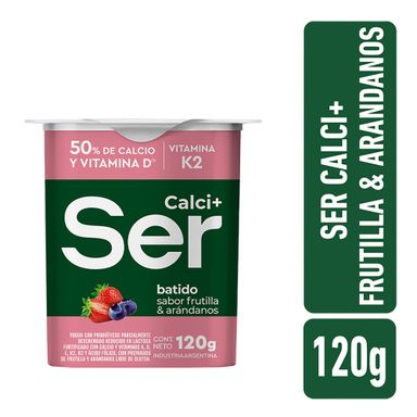 Yogur Ser Calci+ Batido Sabor Frutos Rojos 120 G